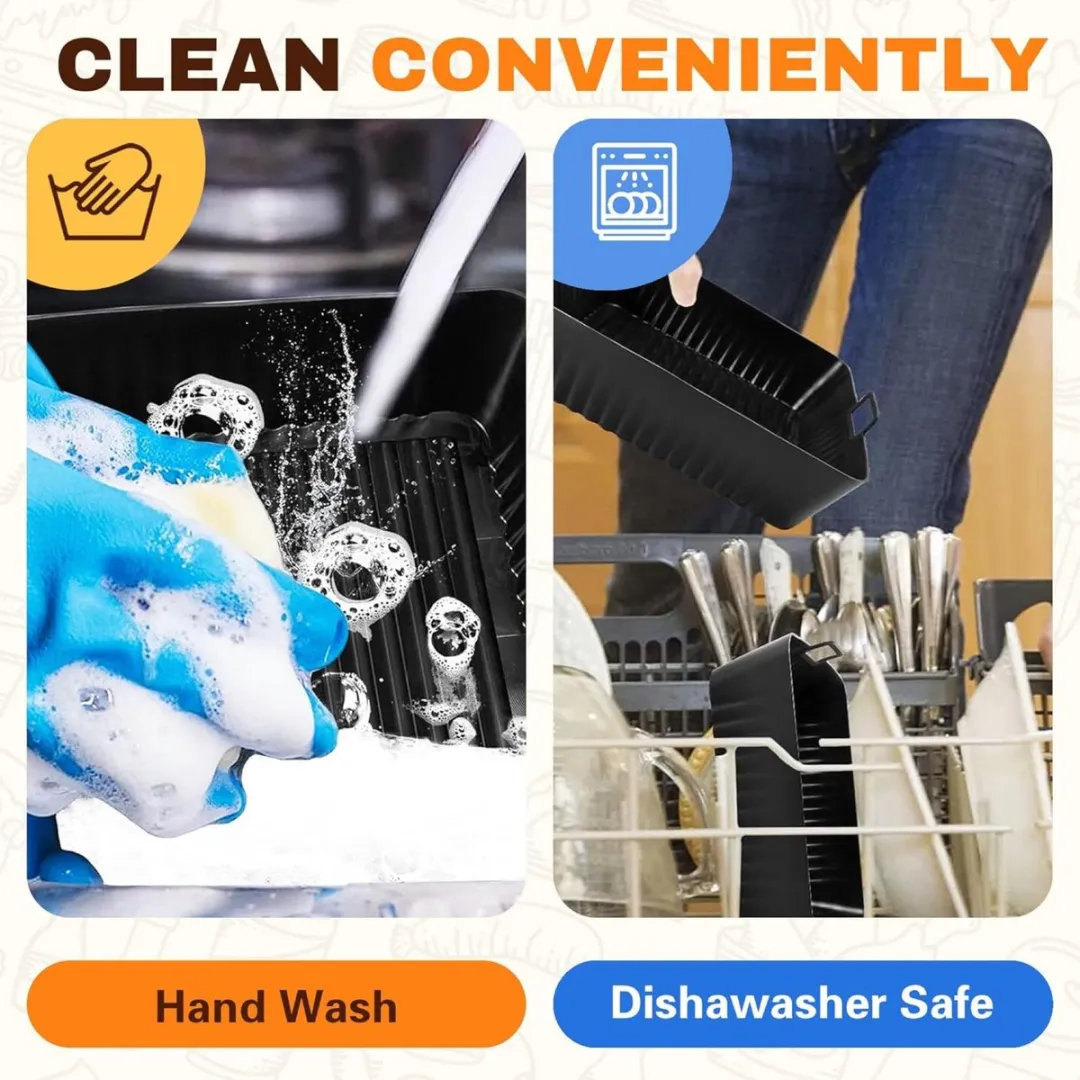 3-pc Silicoon Airfryerplaatjes Set voor Cosori Dual Blaze Twinfry 10L, BPA-vrije Accessoires voor Cosori Airfryer, Ruimtebesparend en Multiproductgebruik