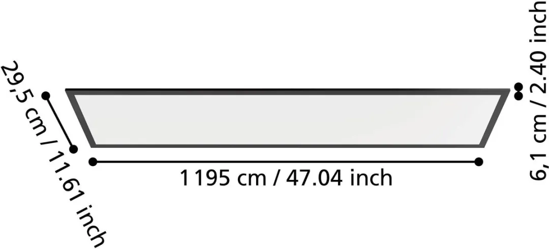 EGLO connect.z Moradillo LED Paneel 119.5x29.5cm - Zwart