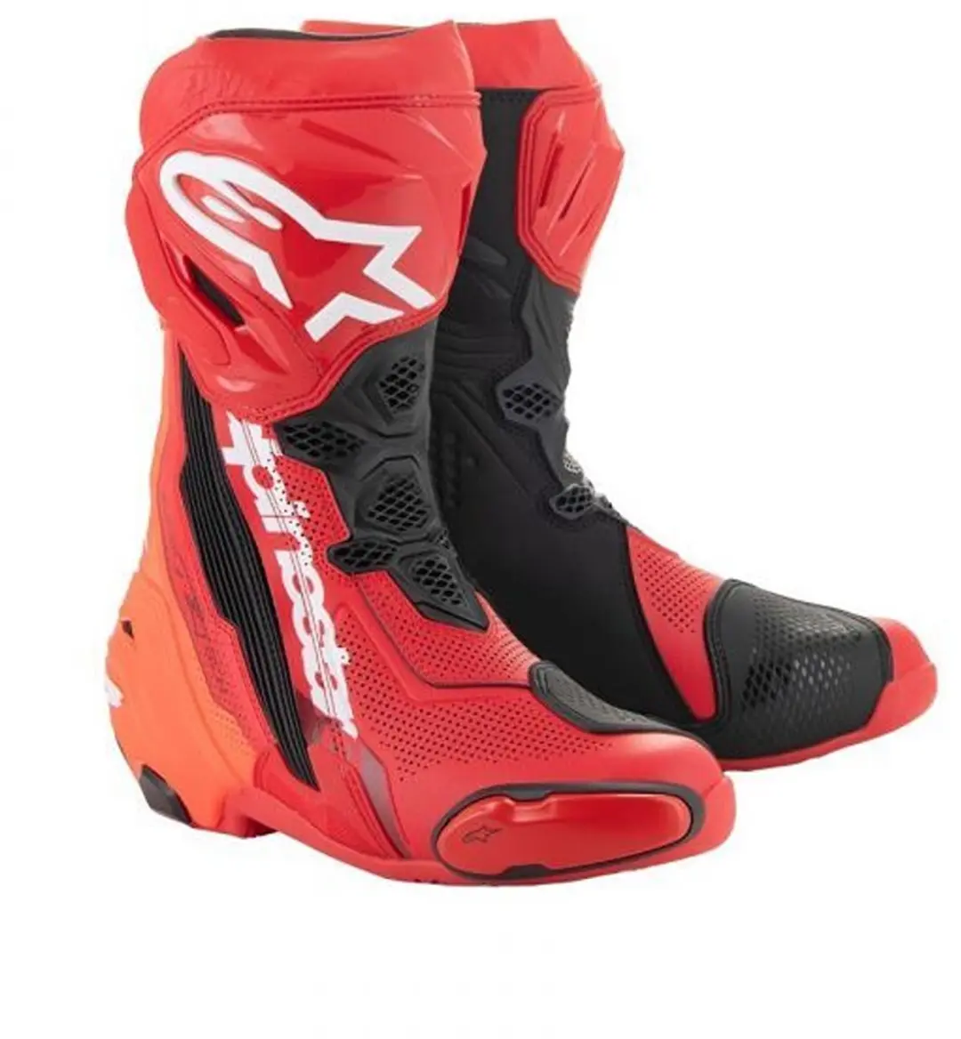 Alpinestars Supertech R Vented Laarzen Helder Rood Fluo Rood