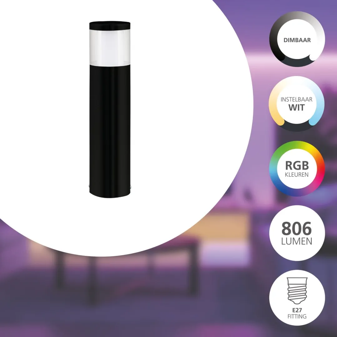 EGLO connect.z Basalgo-Z Smart Sokkellamp E27 - 45cm - Zwart/Wit