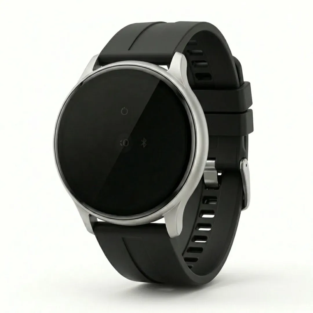 NUVEX Zwart Silicone Horlogebandje 22mm