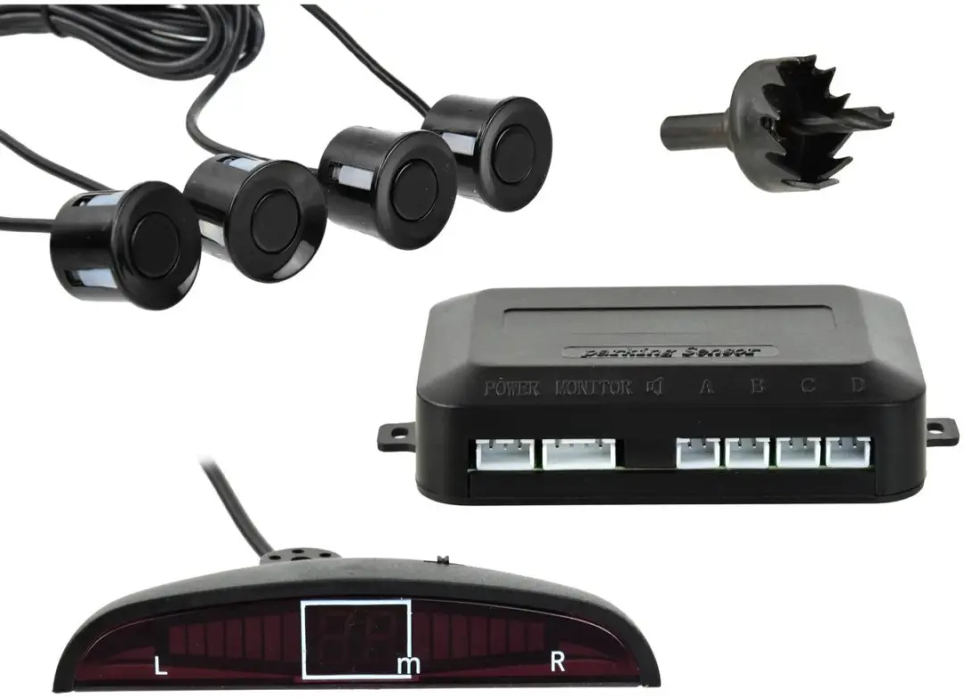 GEKO Parkeersensoren - 4 sensoren - LCD display - Ultrasoon - Buzzer geluidssignaal