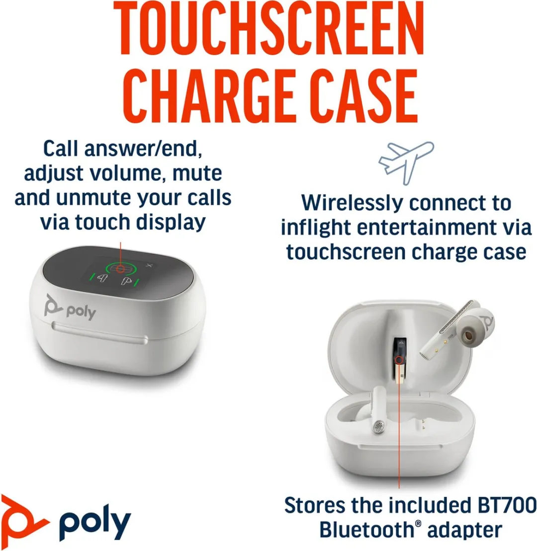 Poly Voyager Free 60+ UC M White Earbuds - Wit