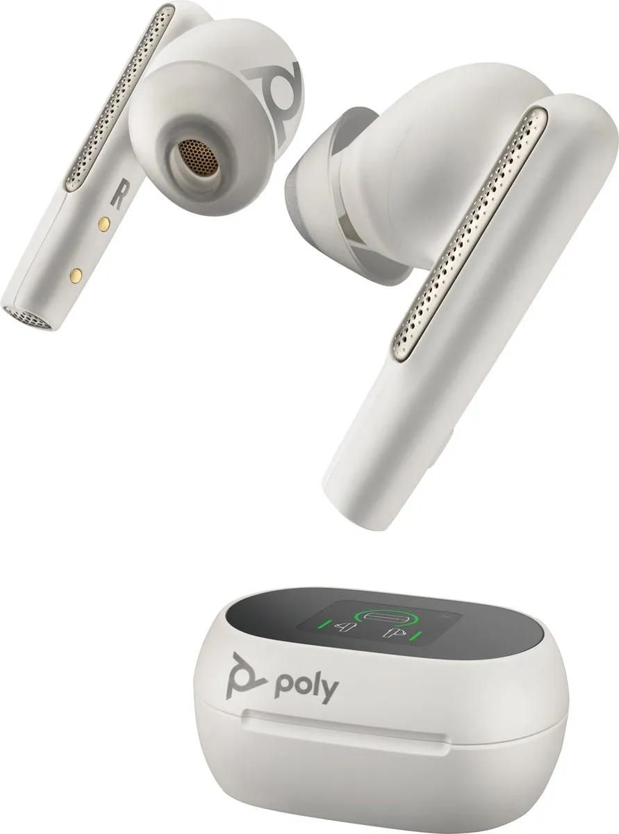 Poly Voyager Free 60+ UC M White Earbuds