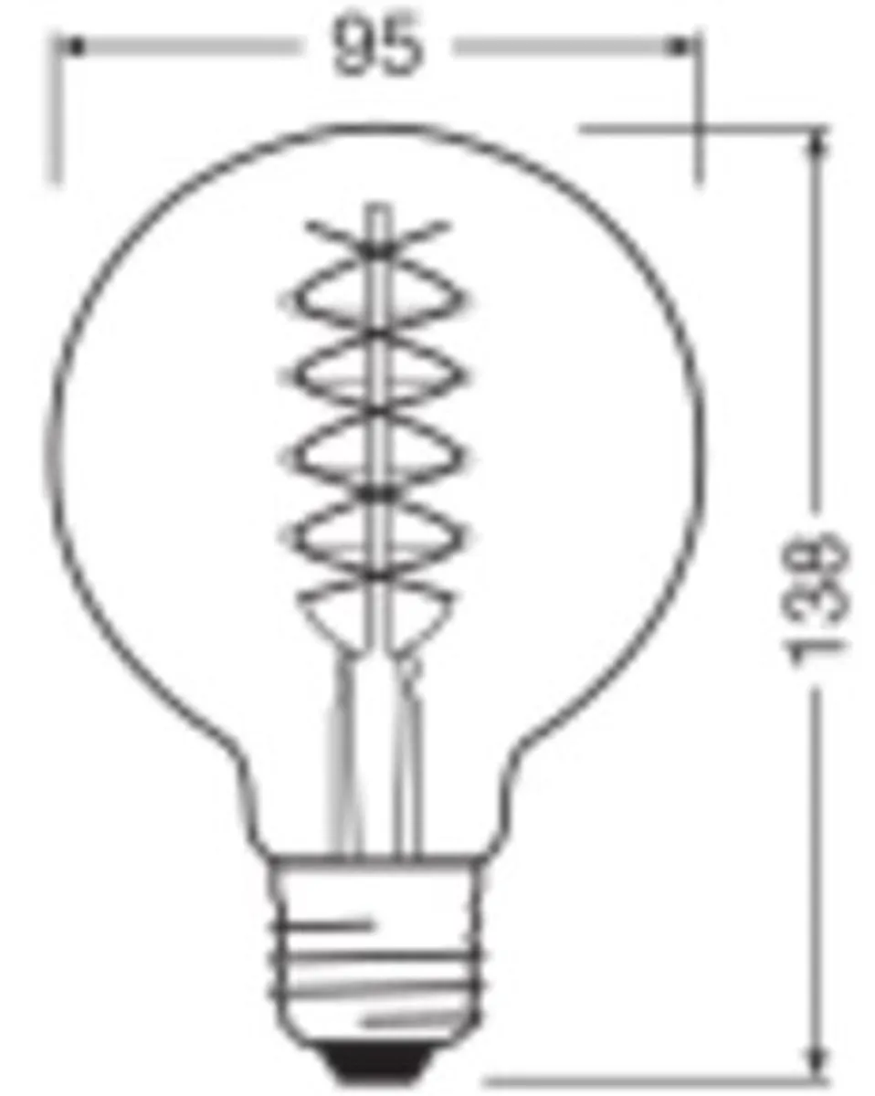 Osram LED Globe E27 7W Warmwit - 2200K