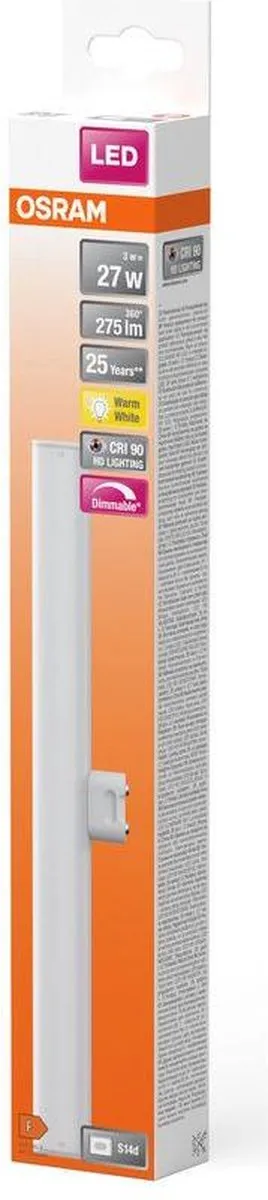 Osram LEDinestra HD S14d 3W 275lm - Mat - Zeer Warm Wit - afbeelding 6 van 6