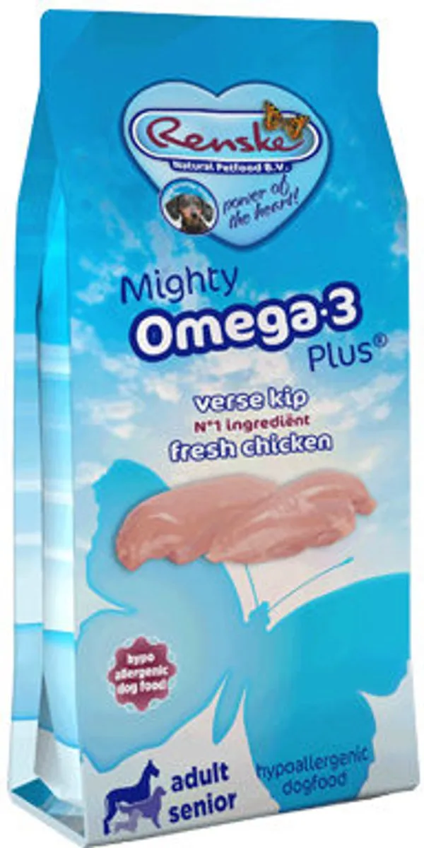 Renske Mighty Omega Plus Junior/Adult Lam&Rijst Hondenvoer 3kg