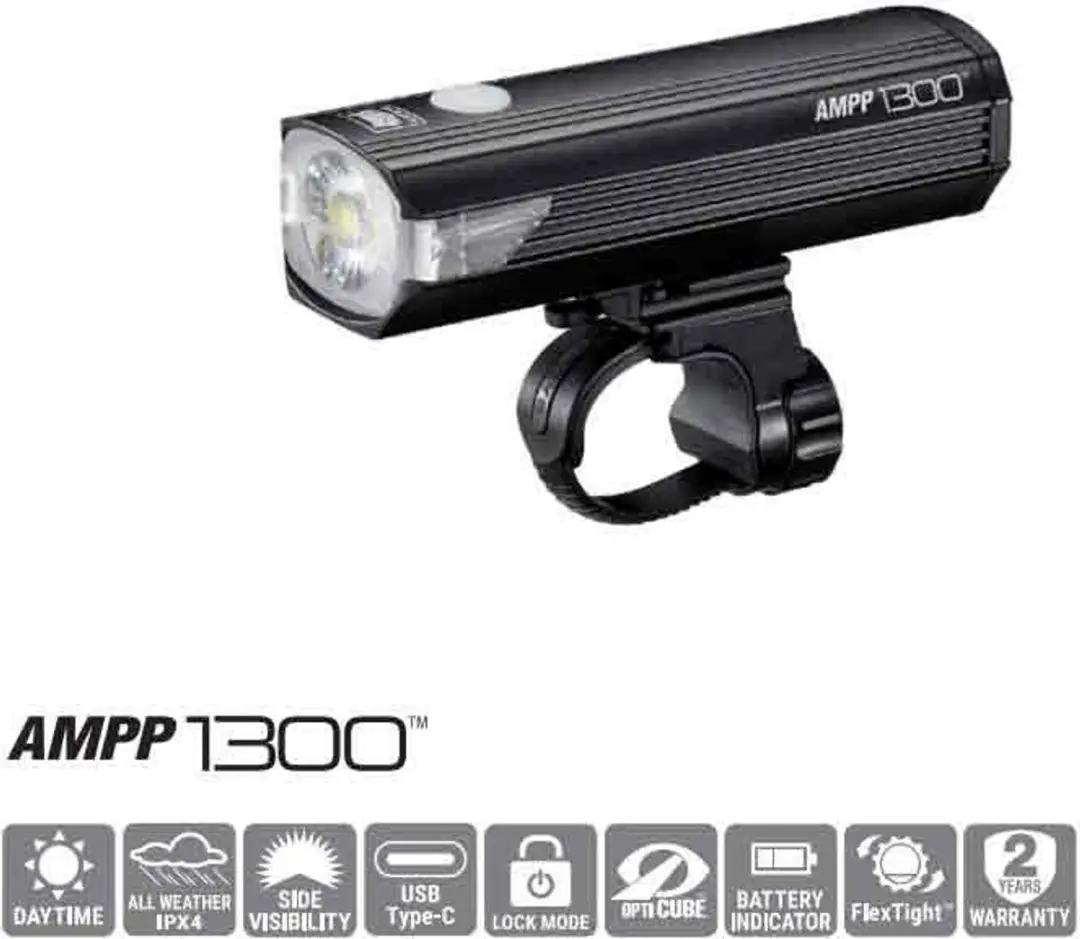 Cateye AMPP1300 Voorlicht - 1300 Lumens - Zwart - afbeelding 3 van 6