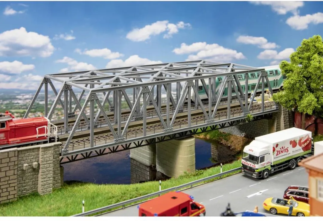 Faller H0 Stalen Boogbrug 120497 - 475x164x145mm - Märklin C-Rail