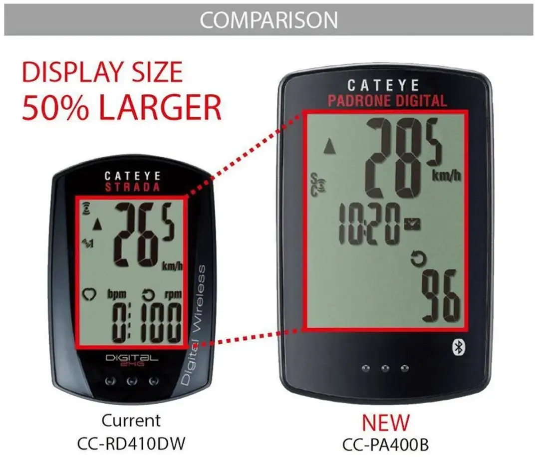CatEye Padrone Digital CC-PA400B Fietscomputer - Zwart - afbeelding 3 van 6
