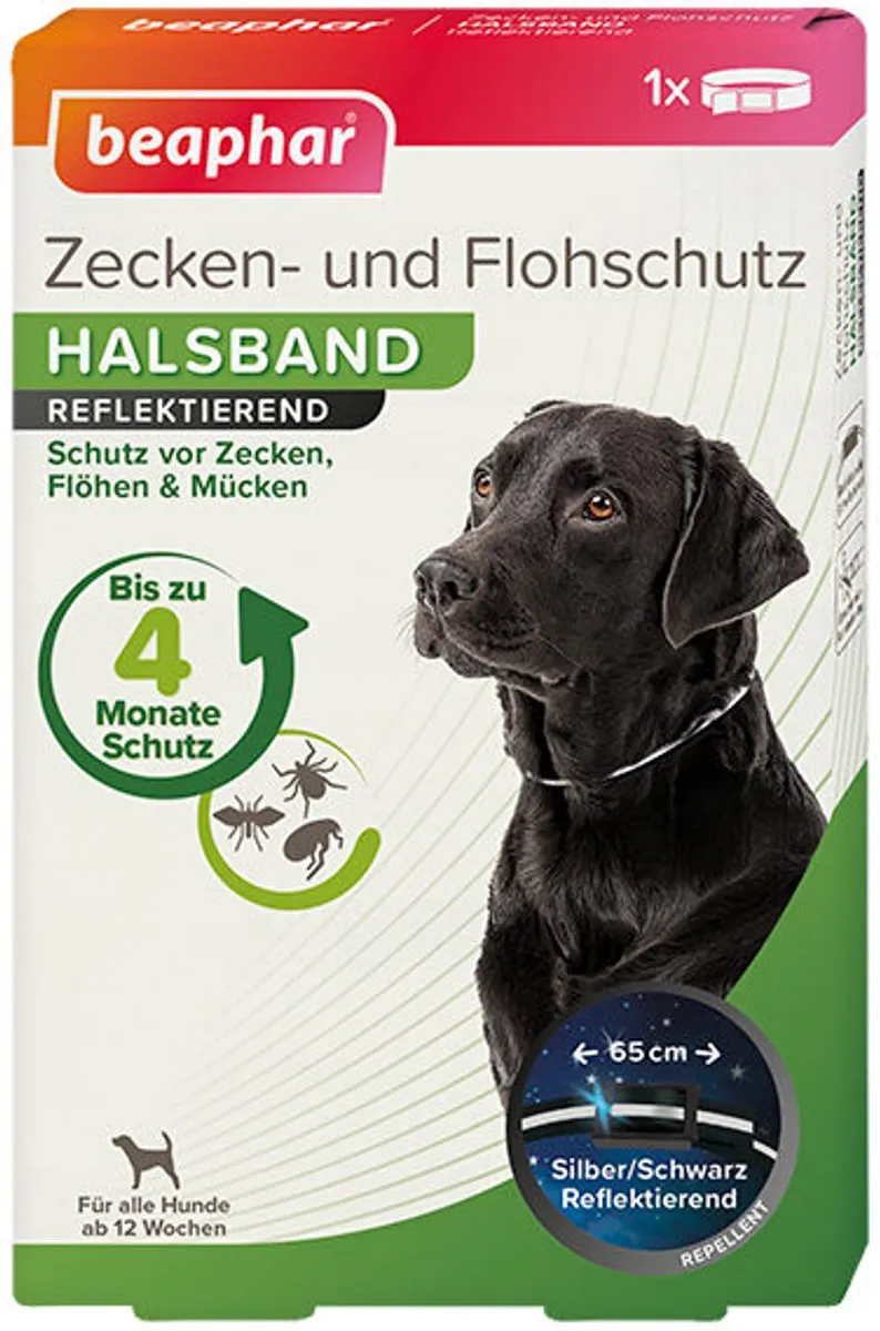 Beaphar Vlooienband Reflecterend - 65cm