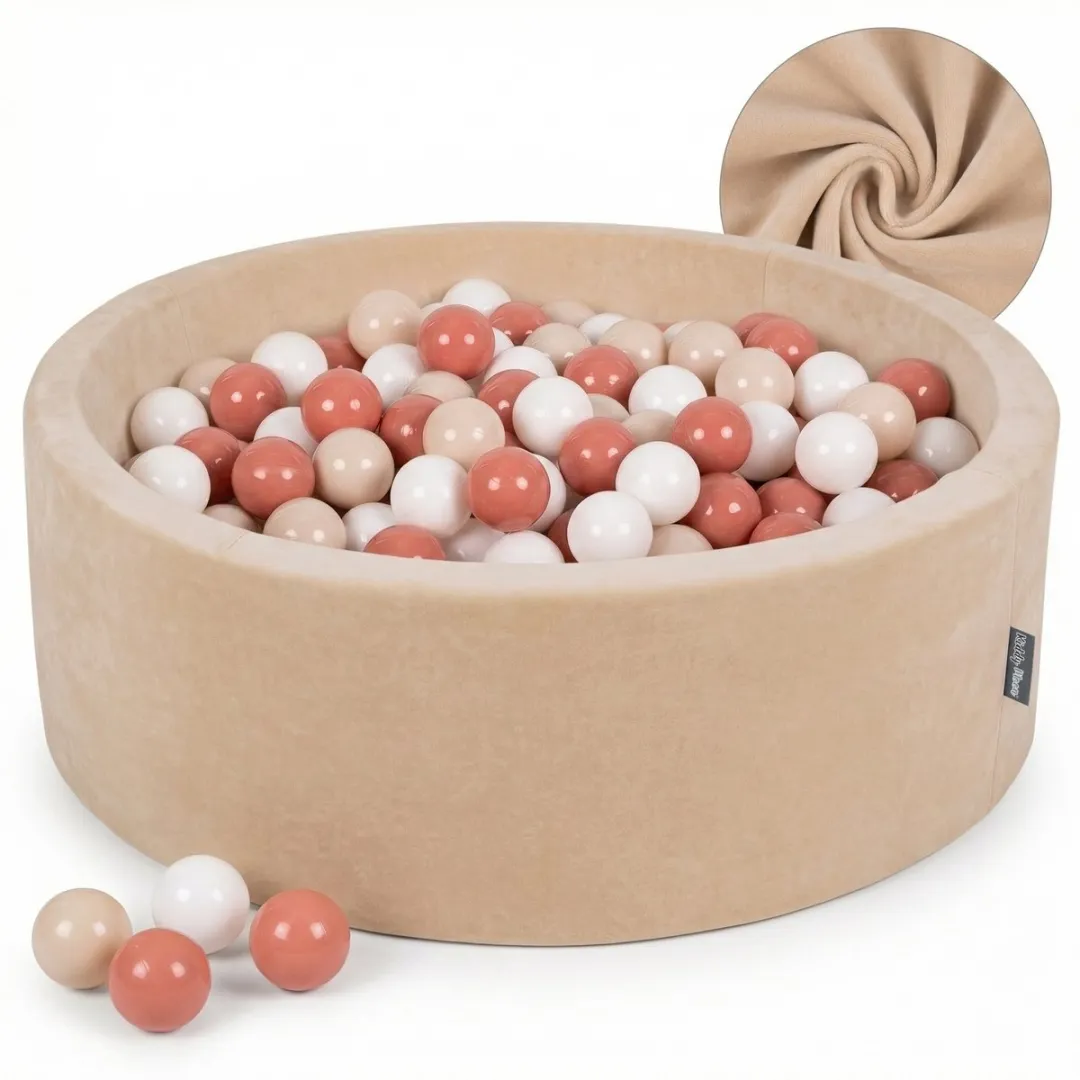 KiddyMoon Fluwelen Ballenbak 90x30cm