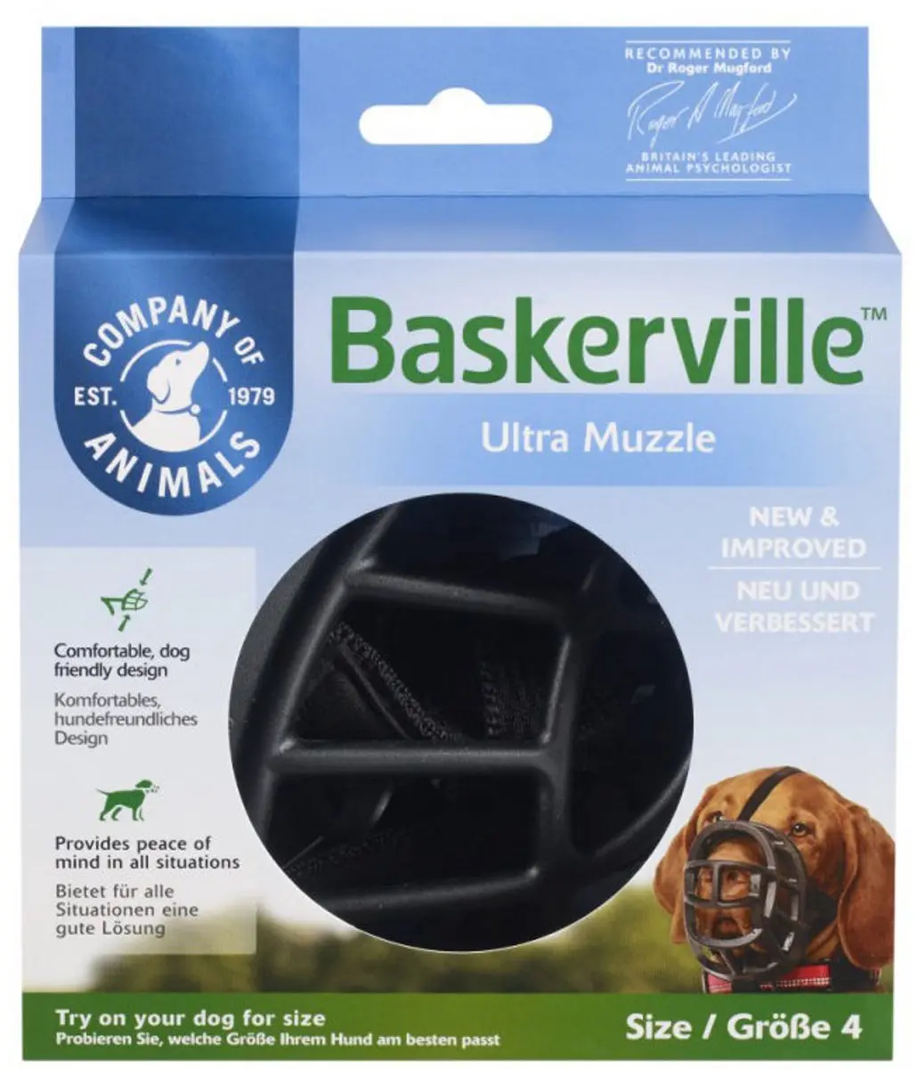 Baskerville Ultra Muilkorf Nr 5 - Ergonomisch Ontwerp met Neopreen Voering - Geschikt voor Labrador en Duitse Herder - afbeelding 6 van 6