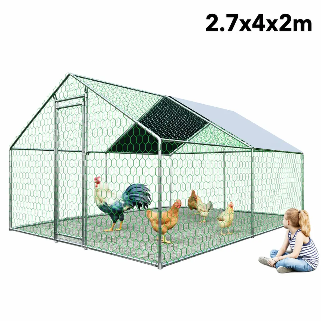 ECTEATOY® Kippenren Metaal 11 m²