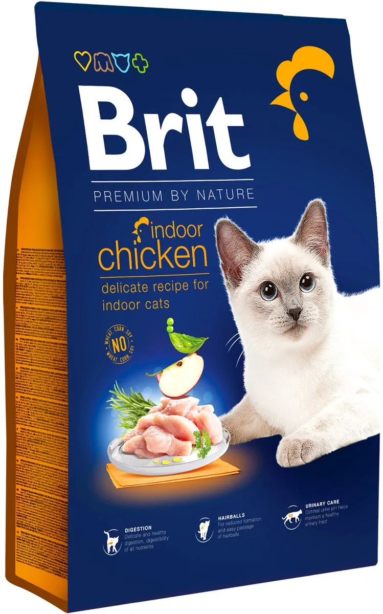 Brit Premium by Nature Kattenvoer Indoor Chicken 8kg