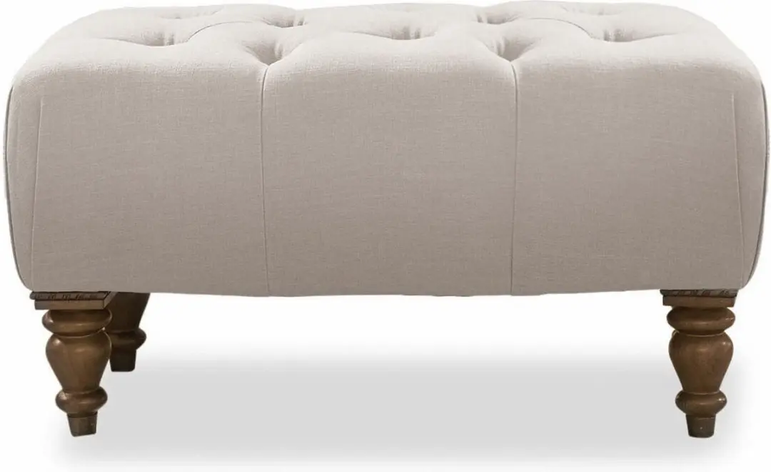 Loberon Durance Hocker - Linnen - afbeelding 2 van 6