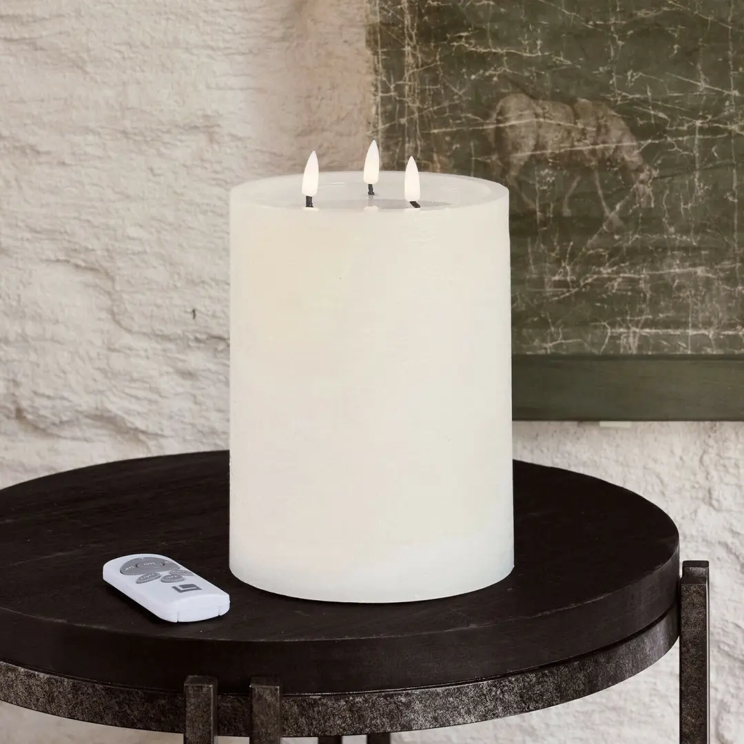 Loberon Chelun Ledstompkaars - Crème - afbeelding 2 van 6