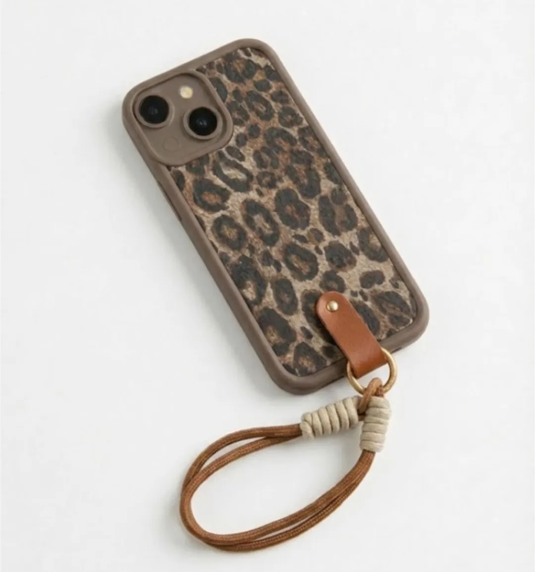 NUVEX iPhone 15 Plus Hoesje Bruin Luipaard Print