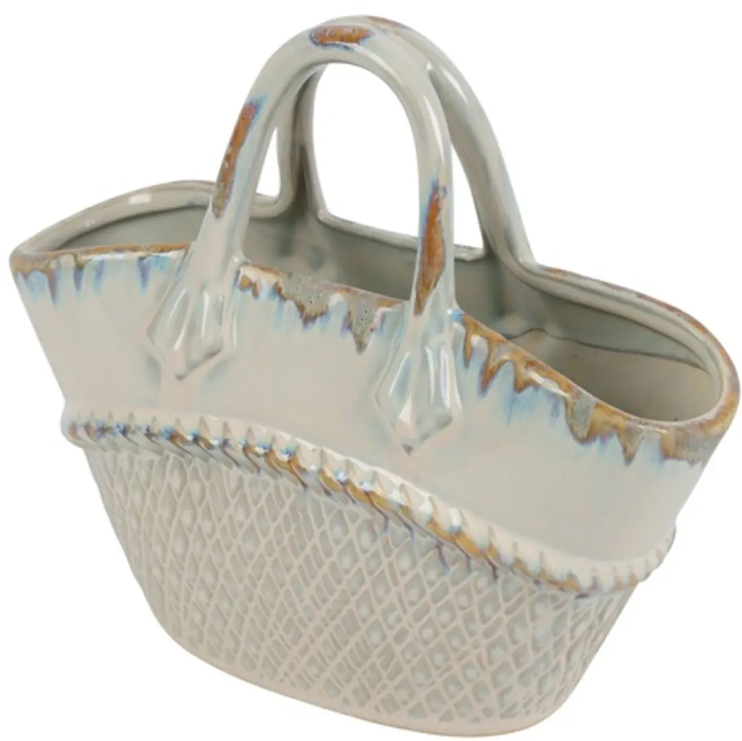 Countryfield Vaas Tas Birgit S Wit Goud 23x9x19 cm