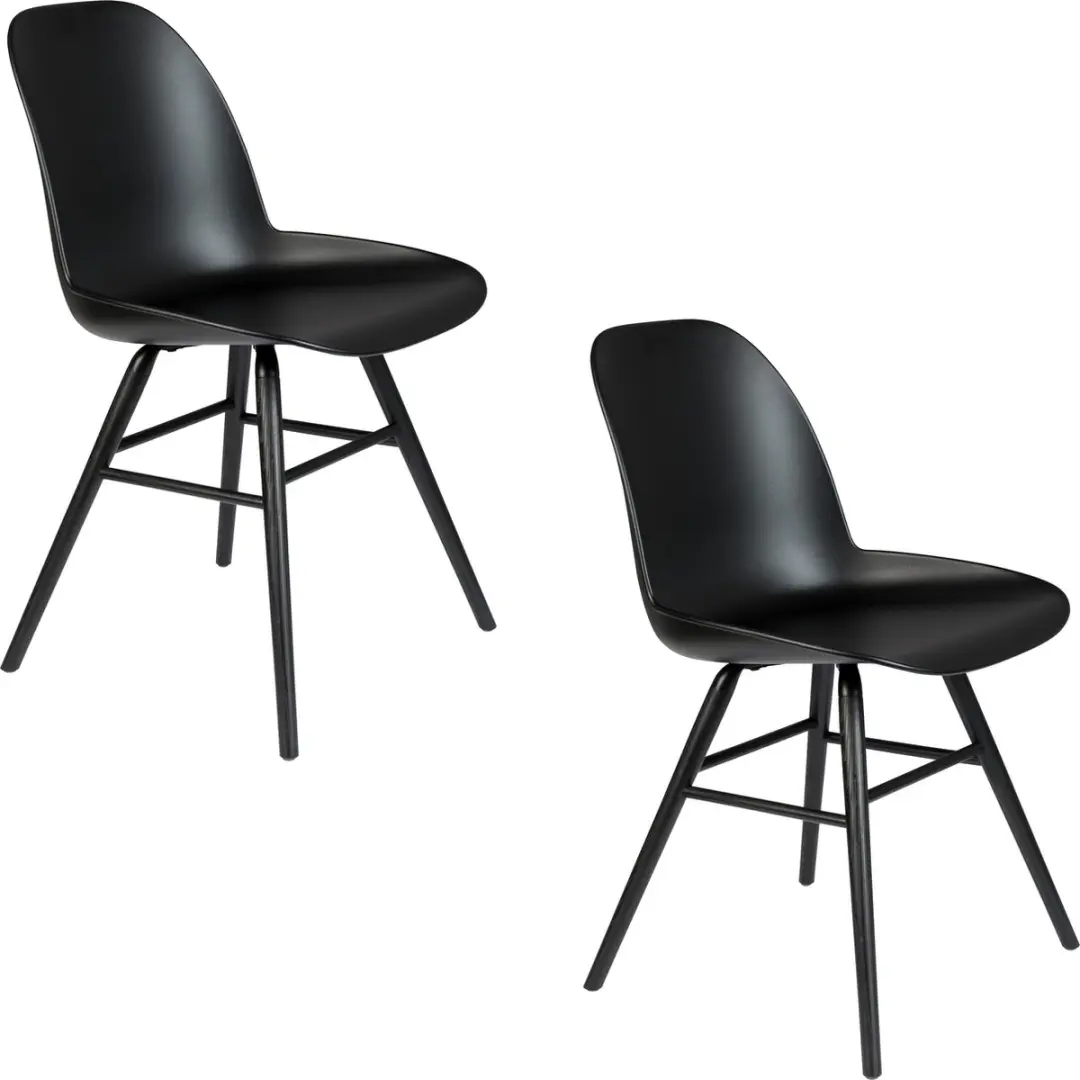 Zuiver Albert Kuip Eetkamerstoelen Zwart