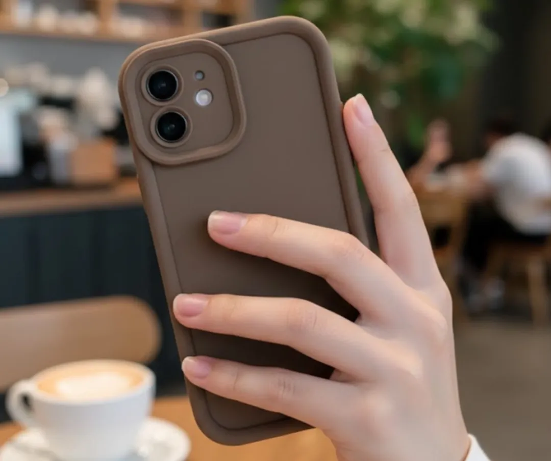 NUVEX iPhone 12 Hoesje 3-delig - Zwart/Beige/Bruin