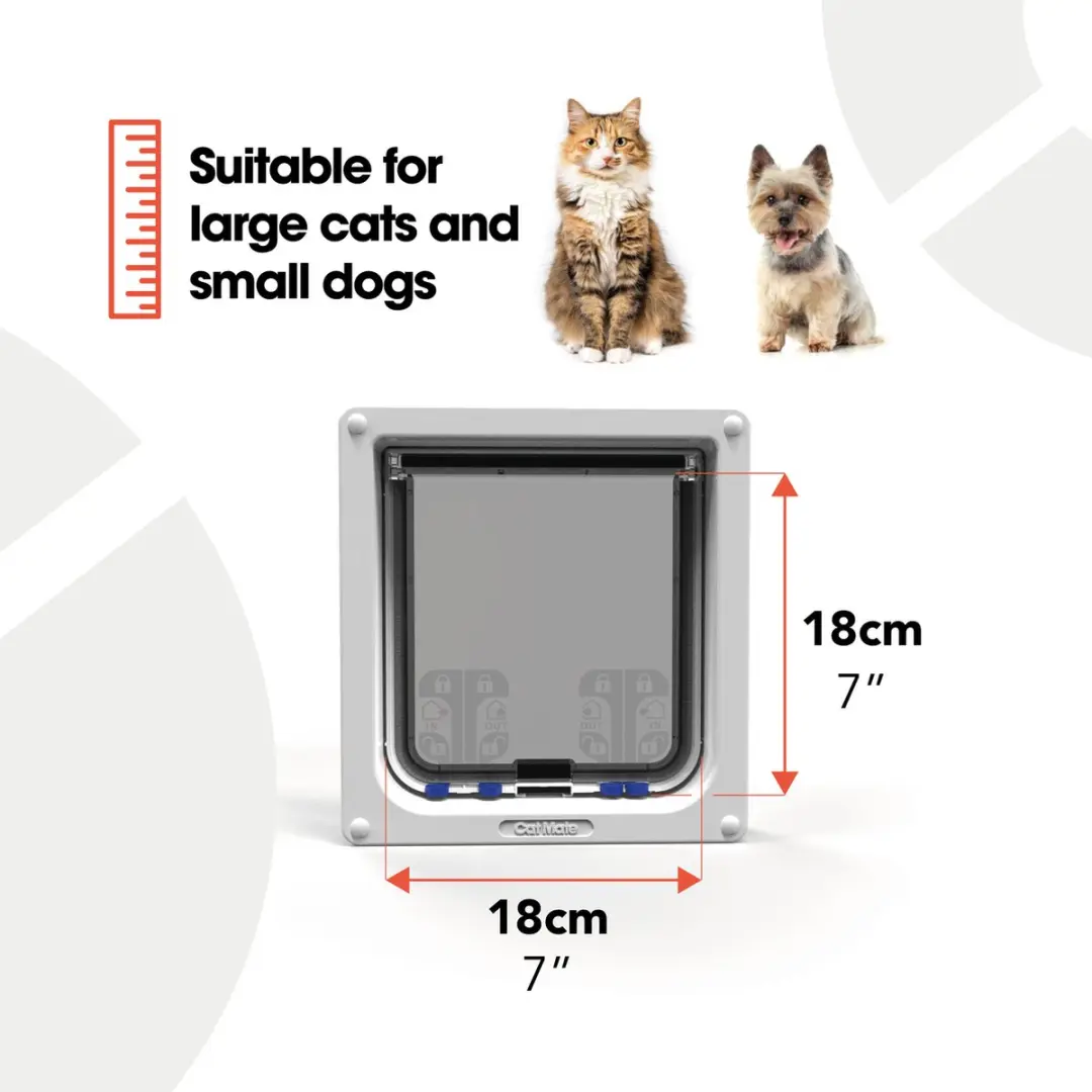 Cat Mate Kattenluikje Groot - Magnetisch - Wit - afbeelding 4 van 6