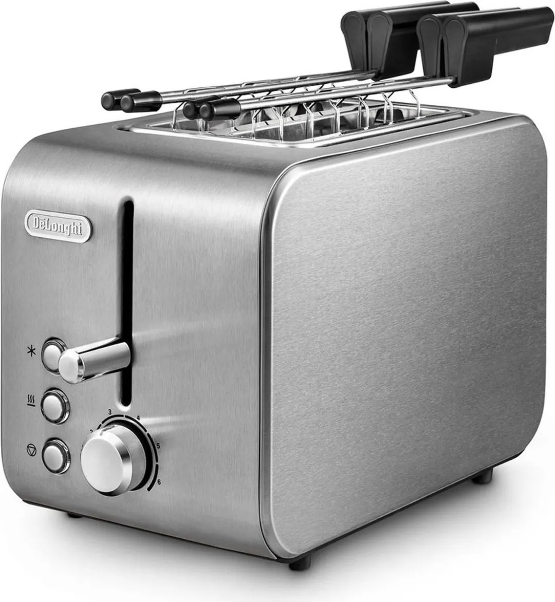 De’Longhi CTX 2203 Broodrooster 2 Sneden 550W - Zilver