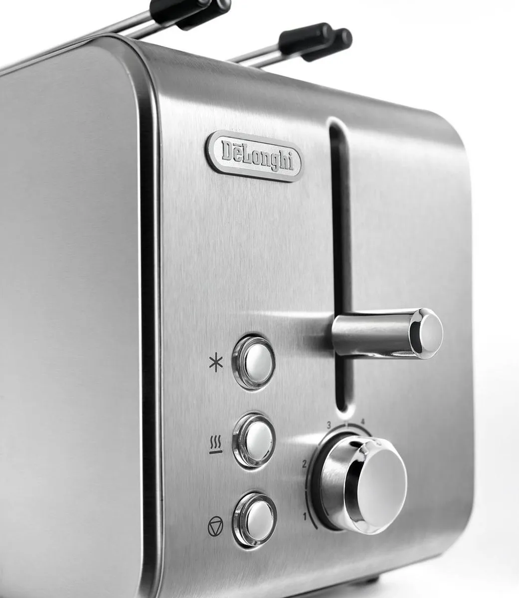 De’Longhi CTX 2203 Broodrooster 2 Sneden 550W - Zilver