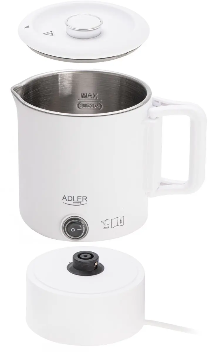 Adler AD 1388W Reiswaterkoker 0,8L - Wit - afbeelding 6 van 6