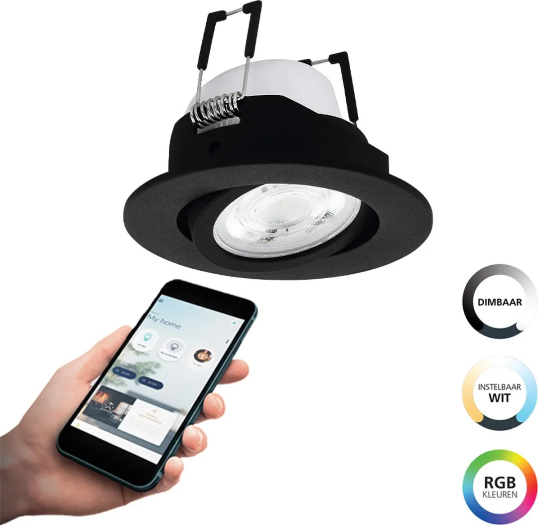 EGLO connect.z Saliceto-Z Smart Inbouwspot Ø8,8cm