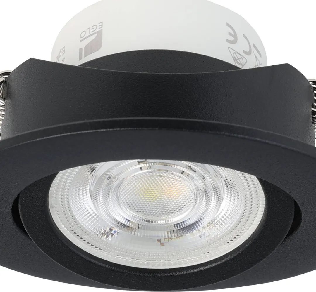 EGLO connect.z Saliceto-Z Smart Inbouwspot Ø8,8cm - Zwart - RGB & wit - Zigbee