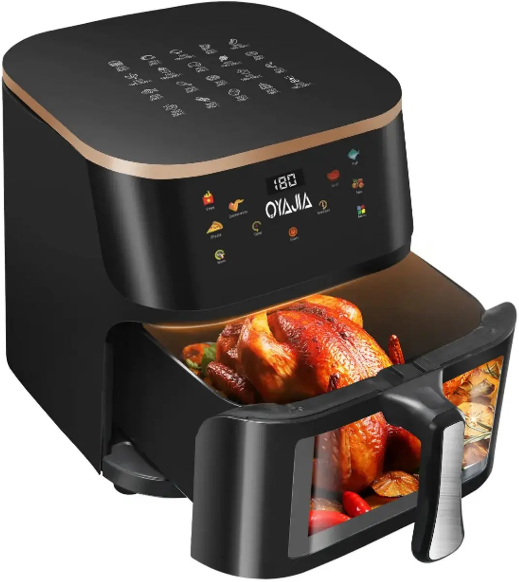 9 L airfryer met zichtvenster, type nr. 21, familiegroot, 6-in-1 kookprogramma�