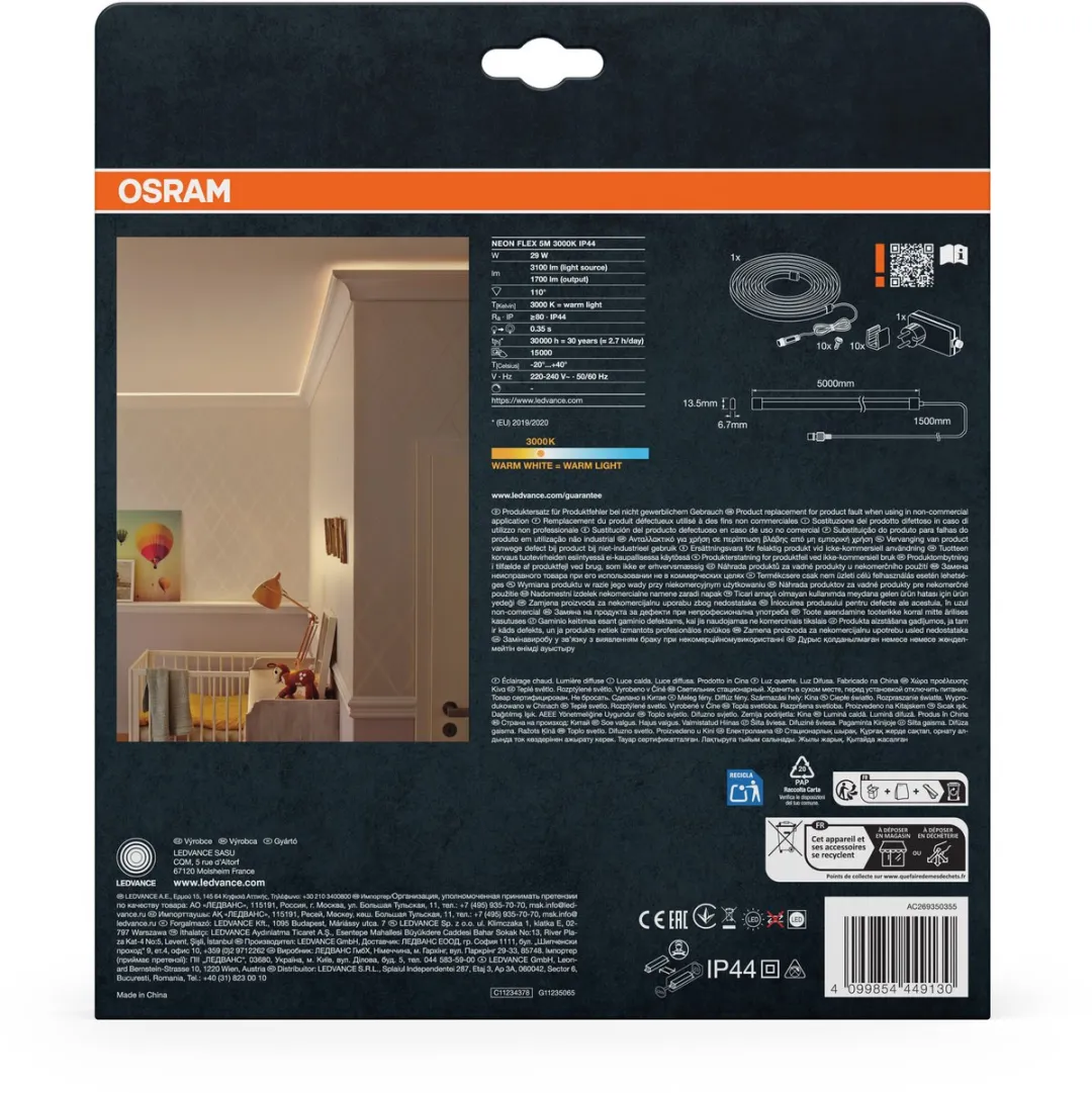 Osram Neon Flex LED-strip 5m IP44 - Warmwit 3000K