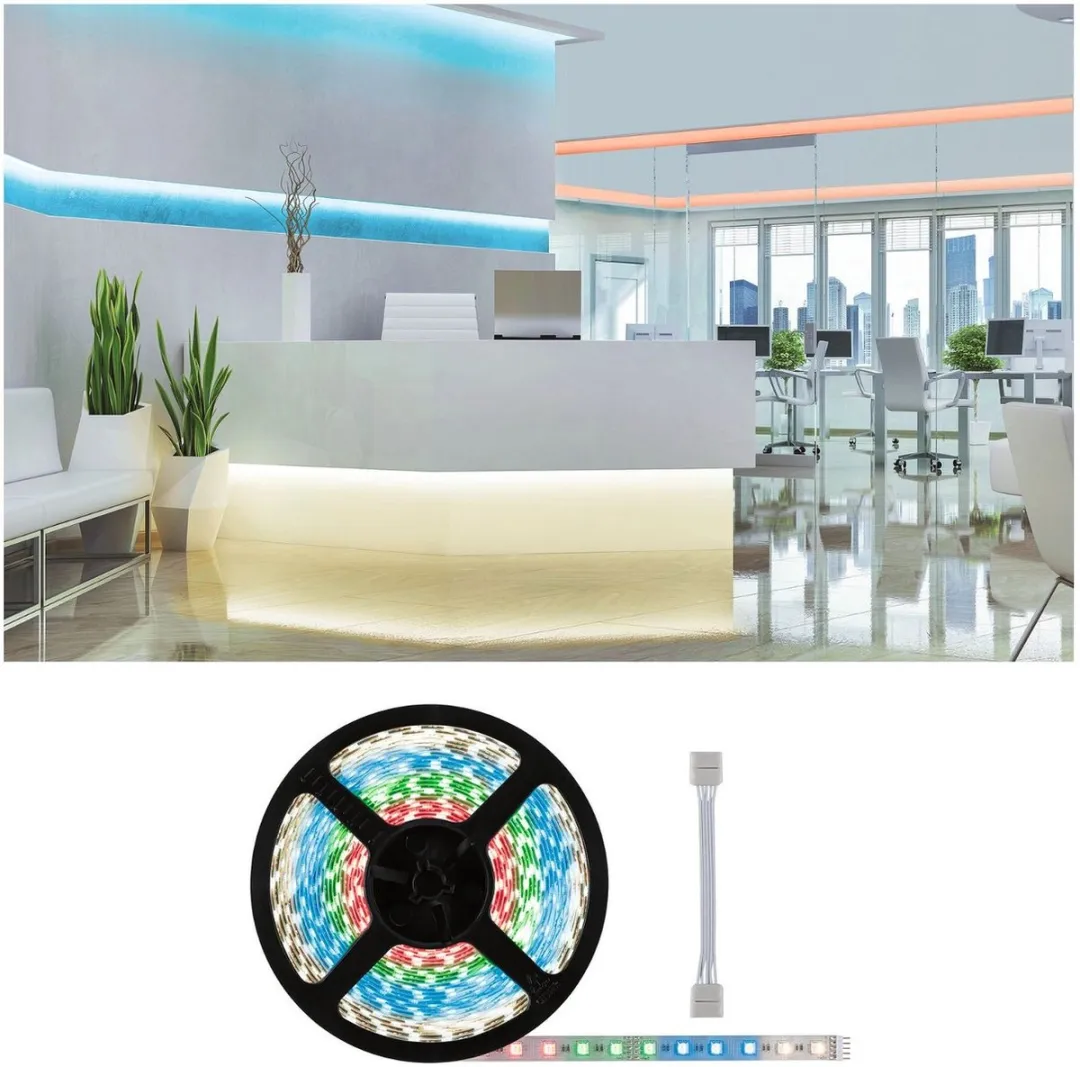 Paulmann MaxLED 500 71044 LED-strip Uitbreiding RGBW 10m - Zilver