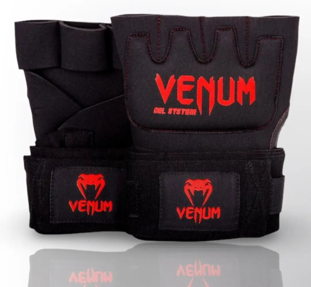 Venum Kontact Binnenhandschoenen – Zwart/Rood – Met Gelpadding – One Size