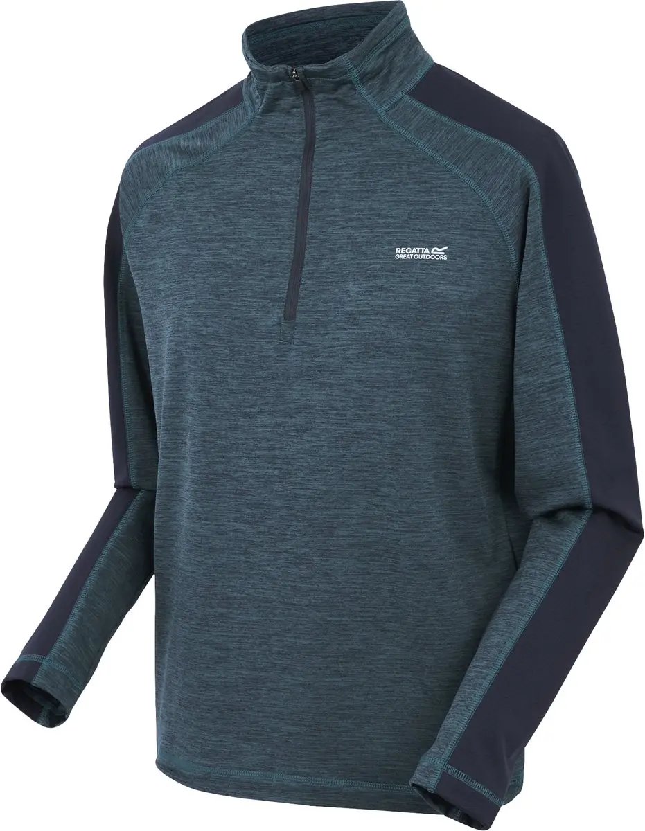 Regatta Hepley Fleecetrui met Halve Rits - Blauw - afbeelding 2 van 6