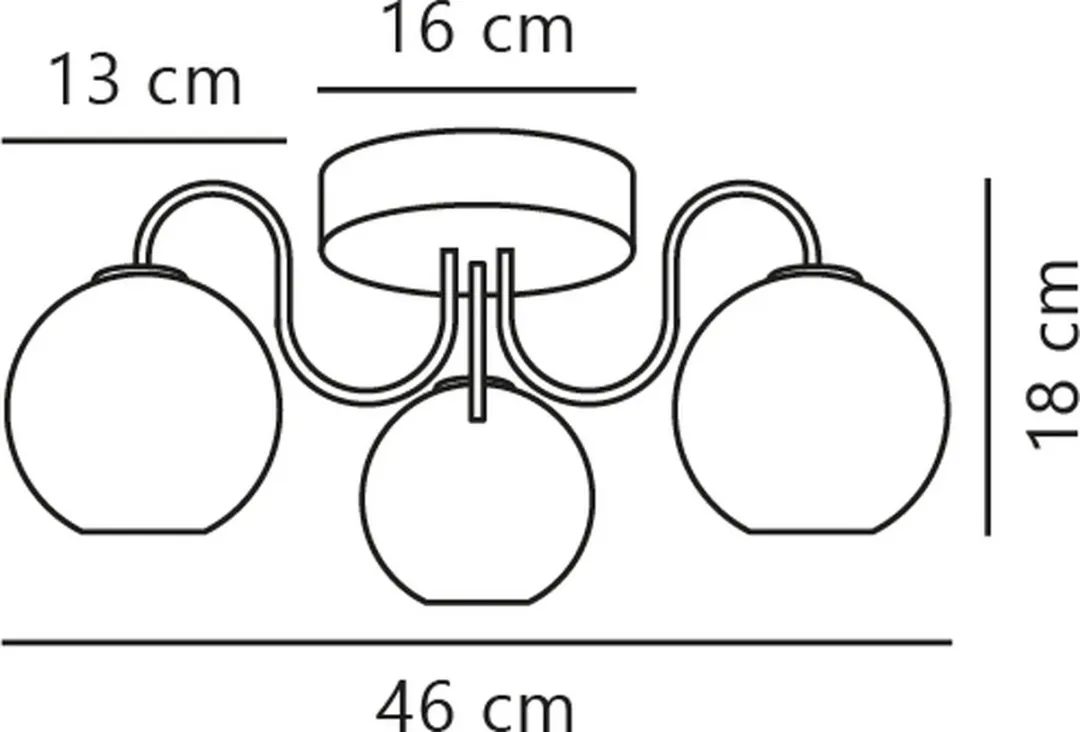 Nordlux Franca Plafondlamp - 1 Lichtpunt - Ø13cm - Messing