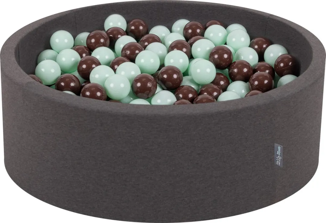 KiddyMoon Ballenbad 200 Stuks - 90x30cm - Munt/Bruin