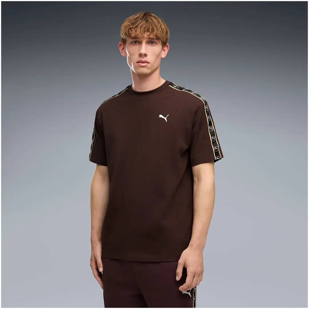 PUMA ESS Elevated Tape Relaxed Tee - Bruin - afbeelding 6 van 6