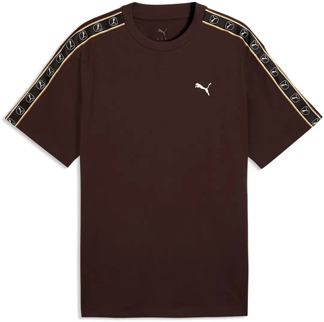 PUMA ESS Elevated Tape Relaxed Tee - Bruin - afbeelding 2 van 6