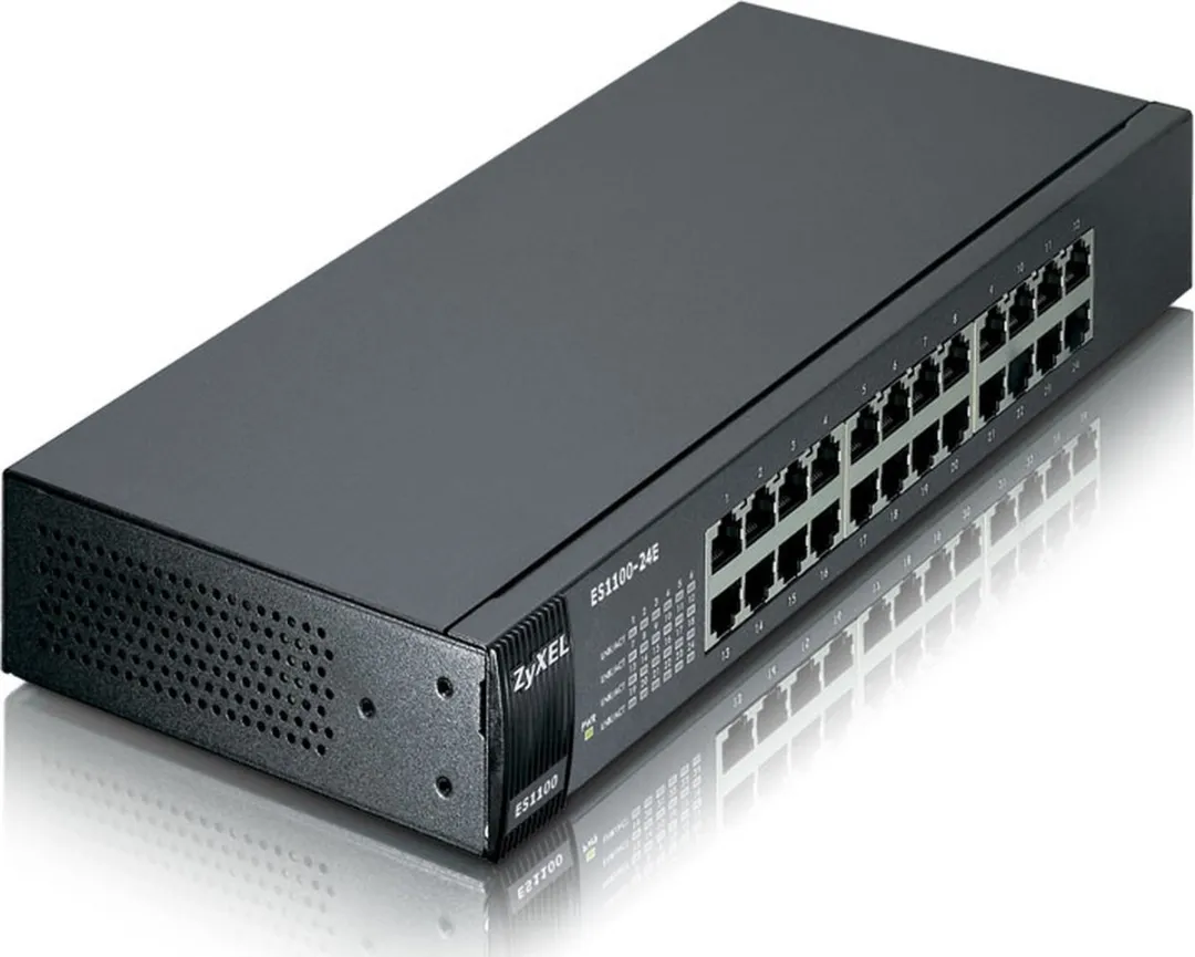 Zyxel ES1100-24E Netwerk-switch 24 Poorten - Zwart