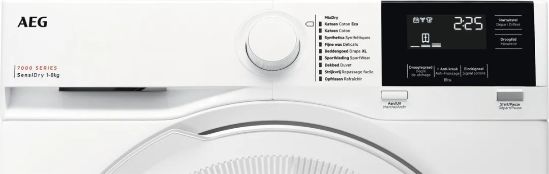 AEG 7000 Serie TR78432B Warmtepompdroger 8kg - Wit