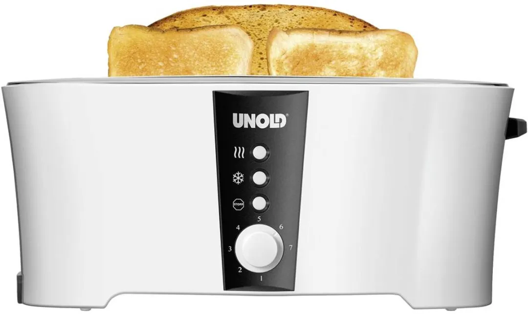 Unold Design Dual 38020 Broodrooster 1350W - 4 Stuks - Wit/Zwart
