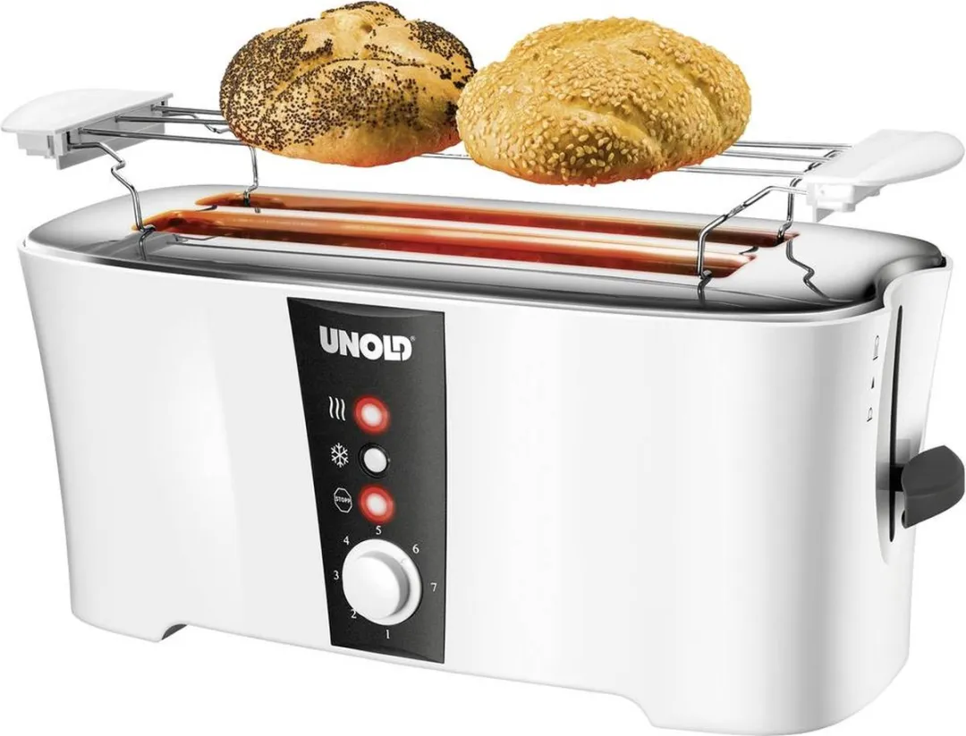 Unold Design Dual 38020 Broodrooster 1350W - 4 Stuks - Wit/Zwart - afbeelding 6 van 6