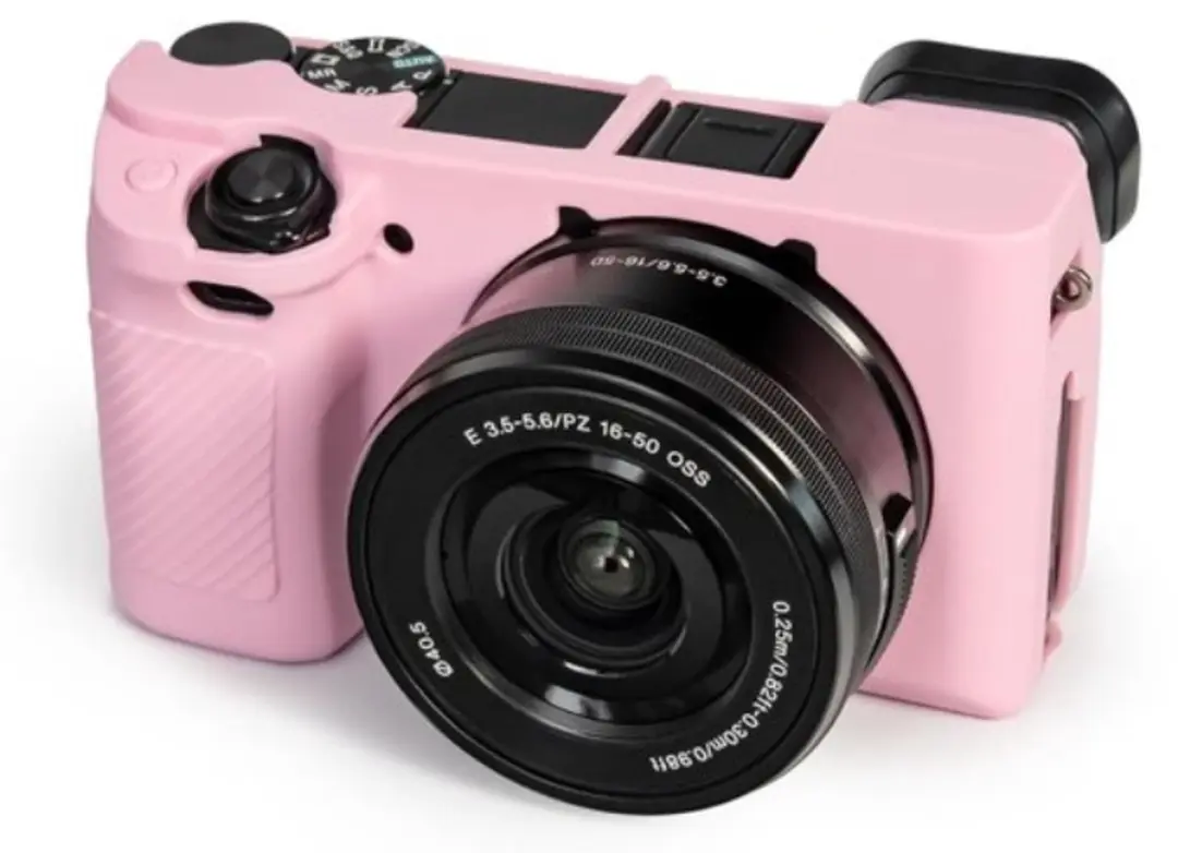 Cameratas Geschikt voor Sony Alpha A6400, A6300 en A6100, gemaakt van zacht sili