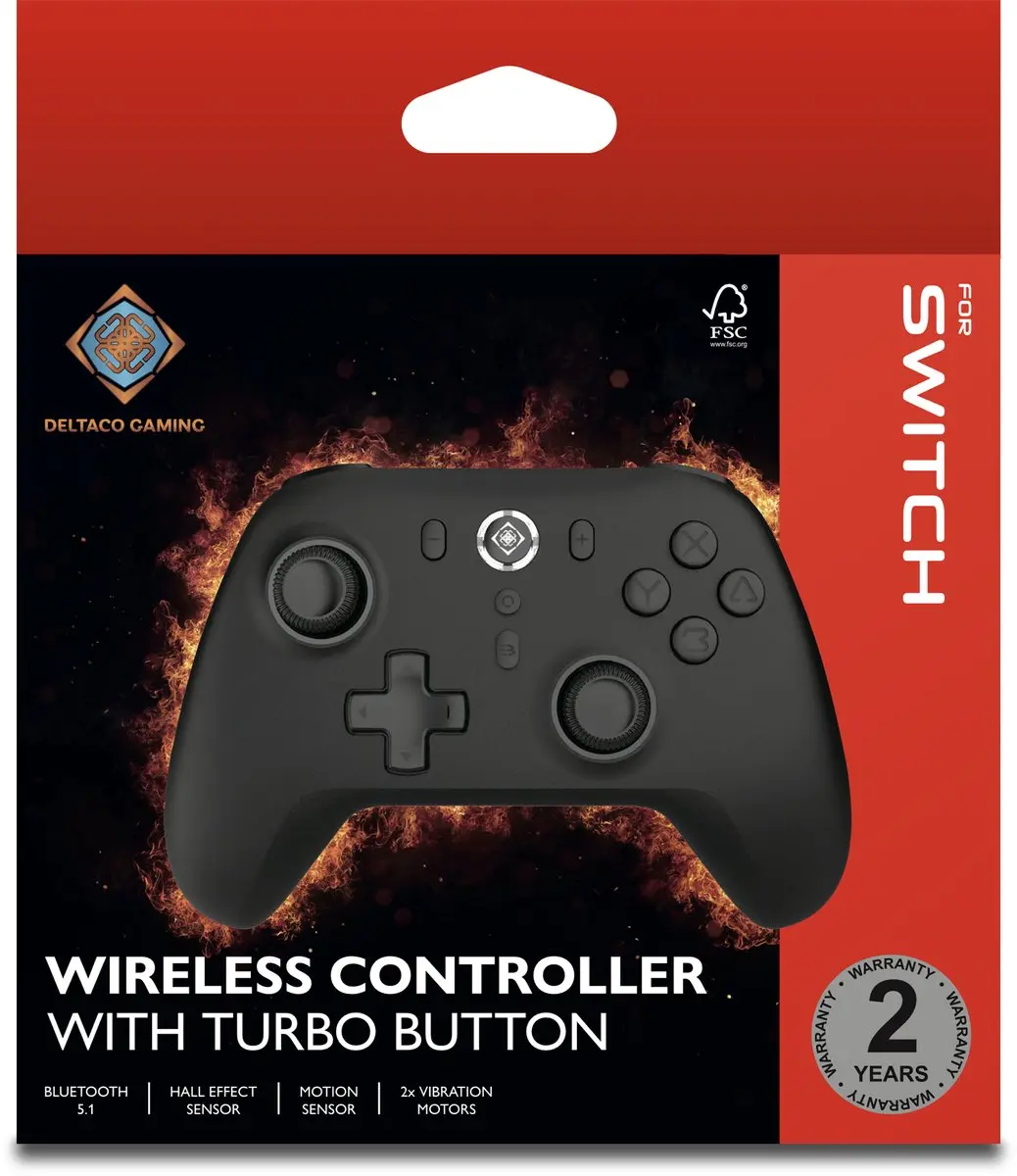 Deltaco Gaming GAM-179 Draadloze Gamecontroller - Zwart - afbeelding 2 van 6