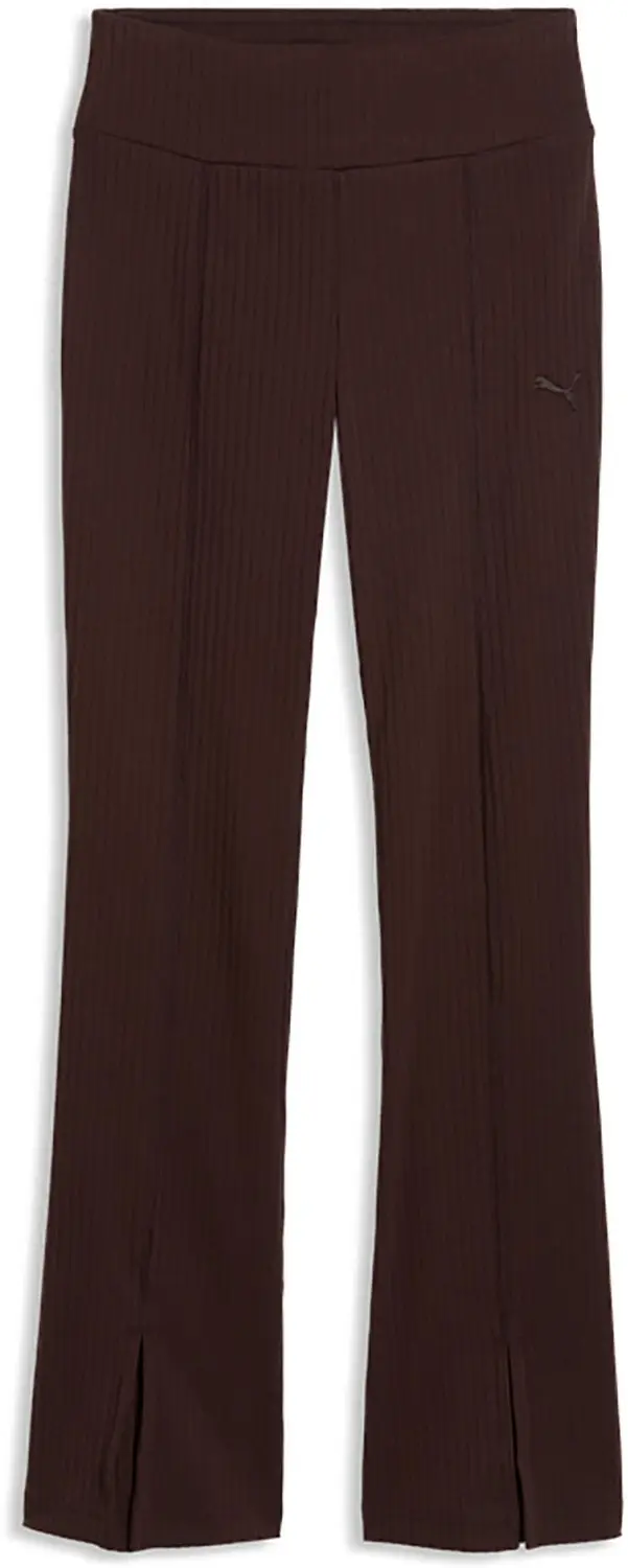 PUMA HER Rib Flared Leggings - Bruin - M - afbeelding 2 van 4