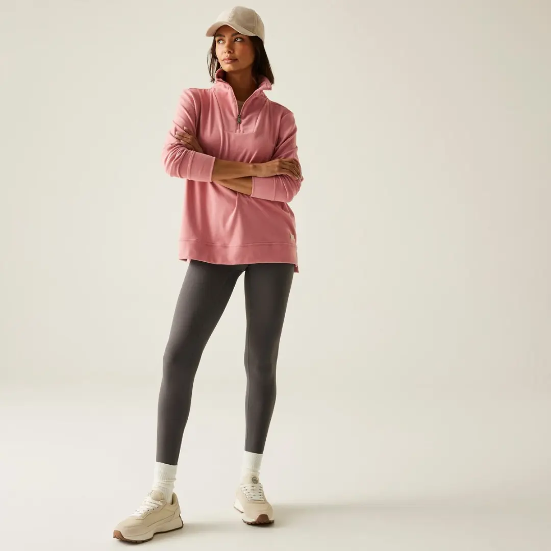 Regatta Demmi Half Rits Fleece Dames - Roze - afbeelding 2 van 6