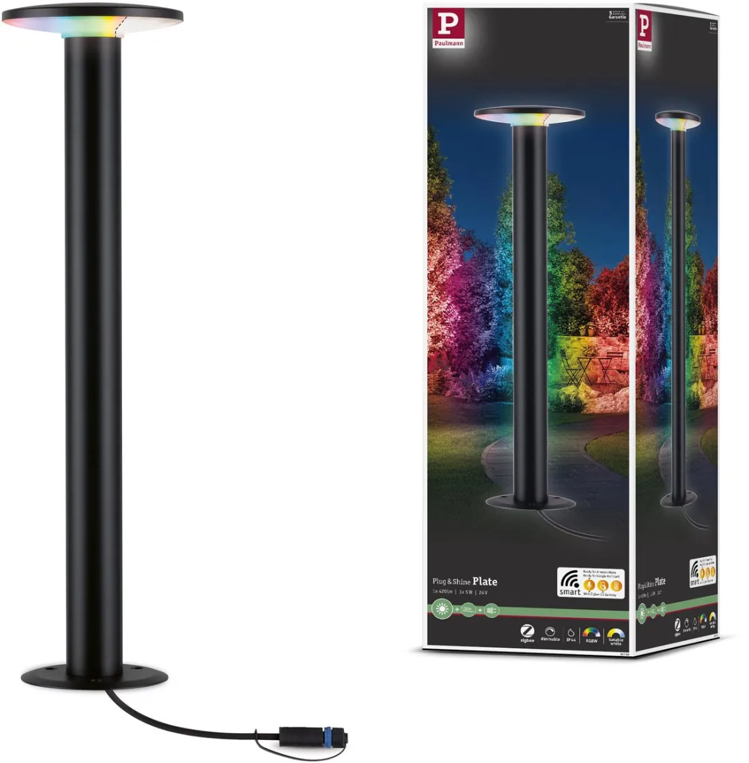 Paulmann Plug & Shine LED Bolderlamp Zigbee 3.0 RGBW+ 5.5W Antraciet