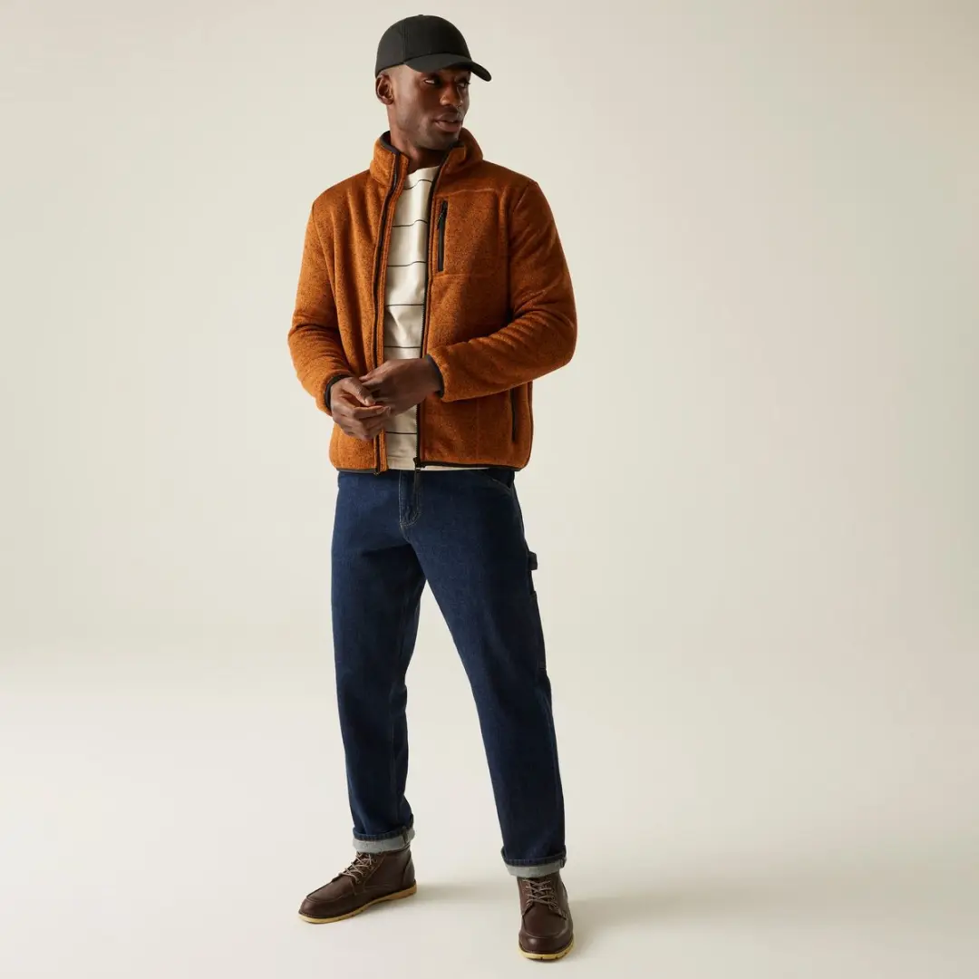 Regatta Barlee Fleece Heren - Oranje - S - afbeelding 4 van 6